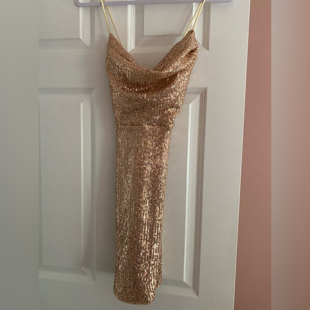 Hello Molly Dear Emilia gold sequin dress